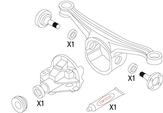 Kit guarnizioni, differenziale CORTECO 19535861