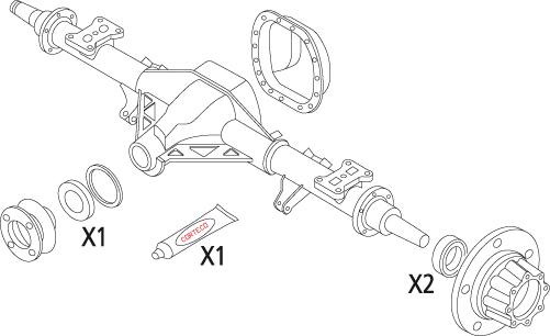 Kit guarnizioni, differenziale CORTECO 19536137