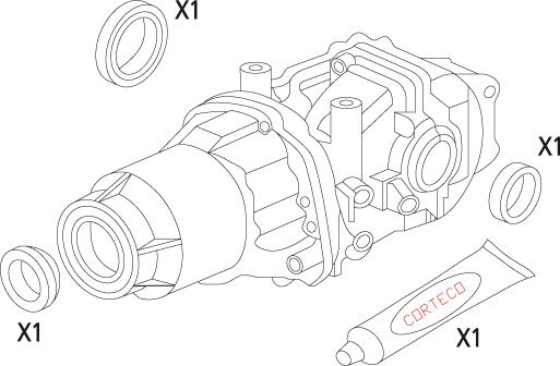Kit guarnizioni, differenziale CORTECO 19536172
