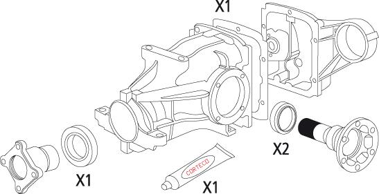 Kit guarnizioni, differenziale CORTECO 19536200