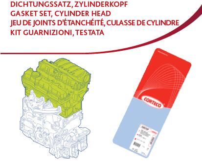 Kit guarnizioni, testata CORTECO 417943P