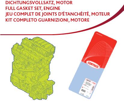 Kit guarnizioni, testata CORTECO 417675P