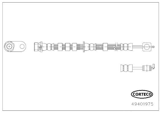 Flessibile del freno CORTECO 49401975