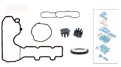 Kit guarnizioni, carter distribuzione CORTECO 49118900