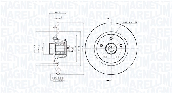 BRAKE DISC RENAULT KANGOO EXPRESS (FW0/1