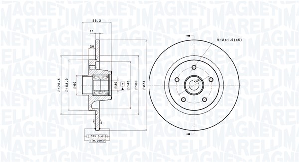 BRAKE DISC RENAULT KANGOO EXPRESS (FW0/1