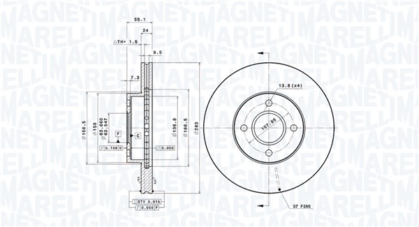 BRAKE DISC FORD SIERRA II HATCHBACK (GBC