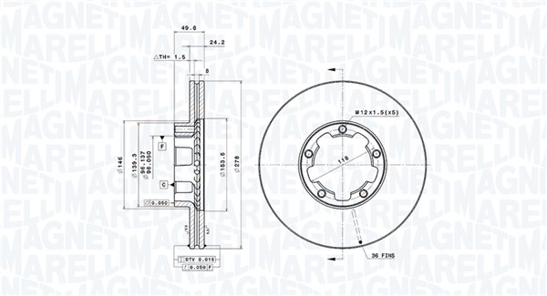 BRAKE DISC NISSAN CABSTAR E (TL , VL ) N