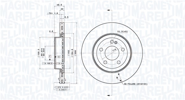BRAKE DISC MERCEDES-BENZ C-CLASS T-MODEL
