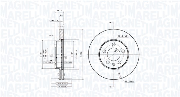 BRAKE DISC VW POLO VI (AW1, BZ1, AE1) VW