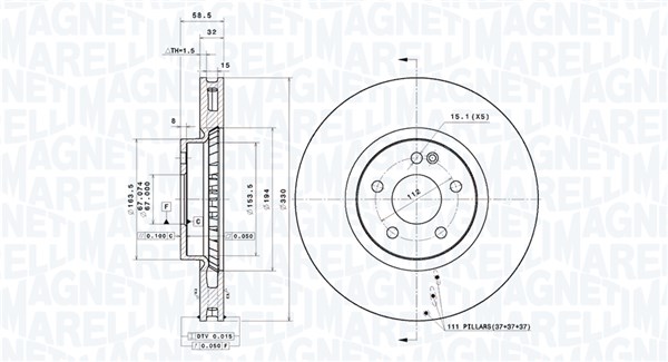 BRAKE DISC MERCEDES-BENZ VITO VAN (W447)