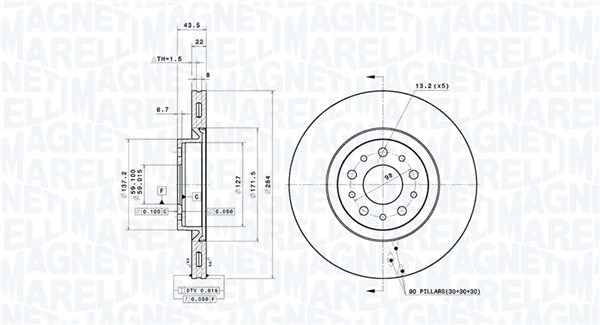 BRAKE DISC FIAT TIPO ESTATE (356 , 357 )