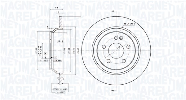 BRAKE DISC MERCEDES-BENZ VITO VAN (W447)