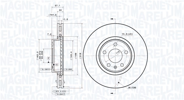 BRAKE DISC AUDI A4 B9 AVANT (8W5, 8WD) A