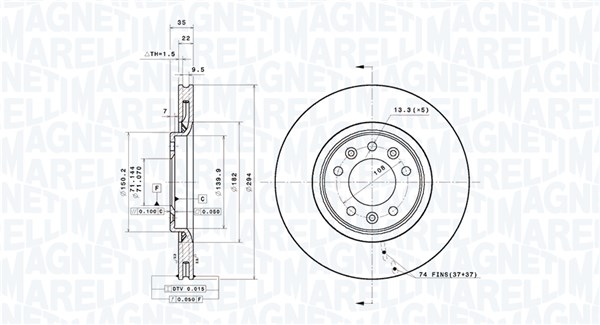 BRAKE DISC CITROEN JUMPY VAN (V ) CITROE