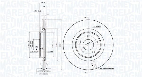BRAKE DISC NISSAN X-TRAIL III (T32 , T32