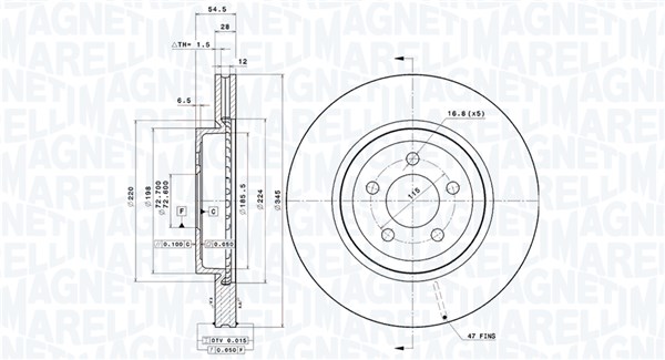 BRAKE DISC CHRYSLER 300C (LX, LE) CHRYSL