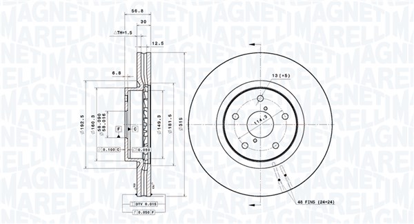 BRAKE DISC SUBARU LEVORG SUBARU LEVORG