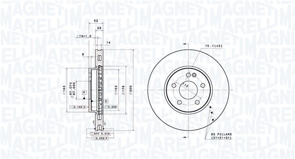 BRAKE DISC MERCEDES-BENZ VITO VAN (W447)
