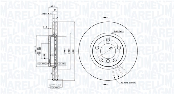 BRAKE DISC MINI MINI COUNTRYMAN (R60) MI
