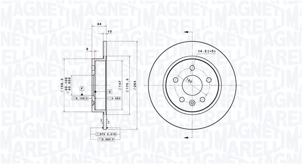 BRAKE DISC OPEL ASTRA K SPORTS TOURER (B