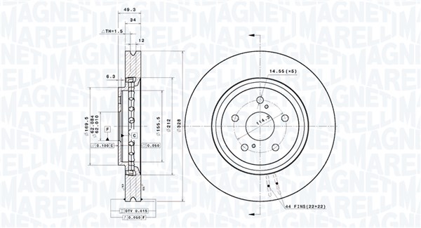 BRAKE DISC TOYOTA RAV 4 V ( A5 , H5 ) T