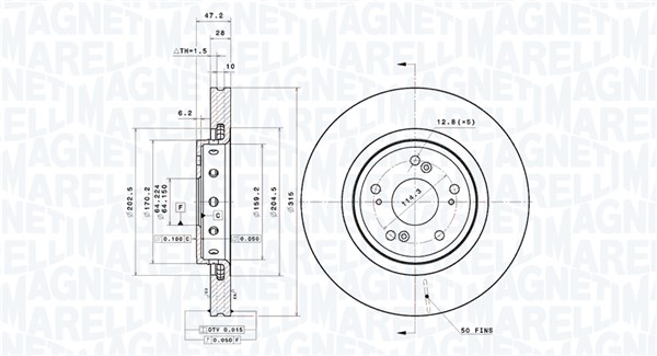 BRAKE DISC HONDA CR-V IV (RM ) HONDA CR-
