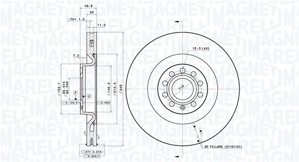 BRAKE DISC AUDI A3 (8P1) AUDI A3 (8P1)