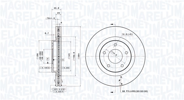 BRAKE DISC CITROEN C4 AIRCROSS CITROEN C