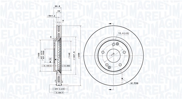 BRAKE DISC SSANGYONG TIVOLI SSANGYONG TI