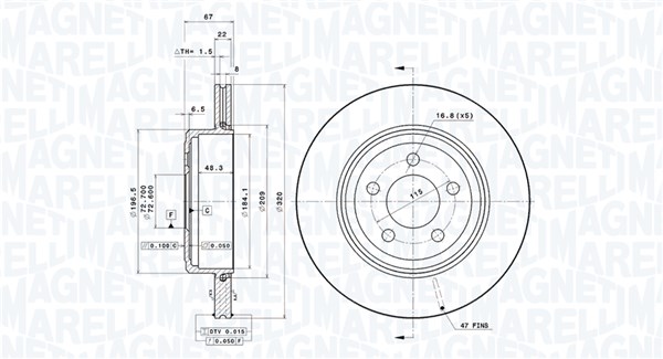 BRAKE DISC CHRYSLER 300C (LX, LE) CHRYSL