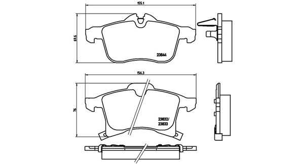 PASTIGLIE FRENO XTRA CHEVROLET ZAFIRA