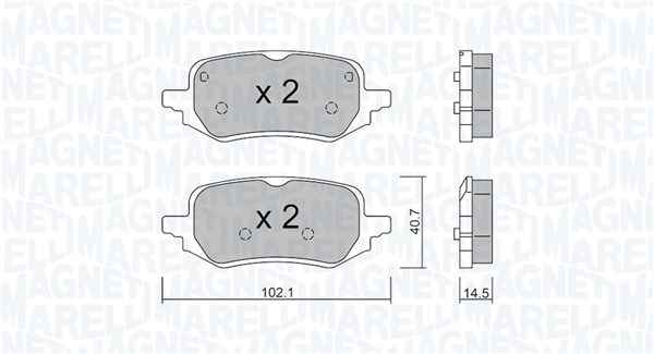 PASTIGLIE FRENO FORD PUMA (J2K, CF7)