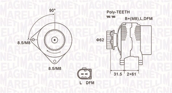ALTERNATORE AUDI. SEAT. SKODA. VW