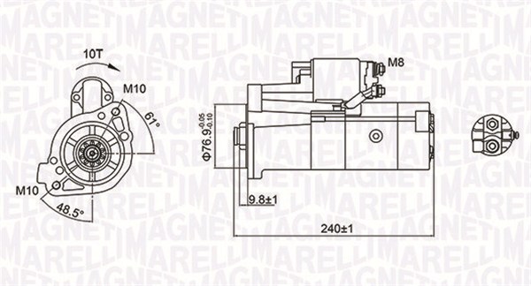 MARELLI STARTER MITSUBISHI CANTER. NISSAN PAJERO