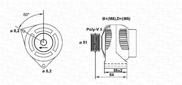 ALTERNATORE BMW 325 TDS (9/91->), 525 TD