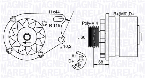 AD ESAURIM. - ALTERNATORE FIAT NUOVA PUNTO 1.2 (POTENZ