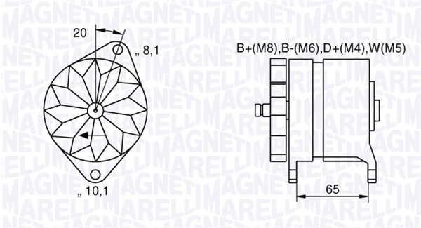 ALTERNATORE (SENZA PULEGGIA) VEICOLI IND