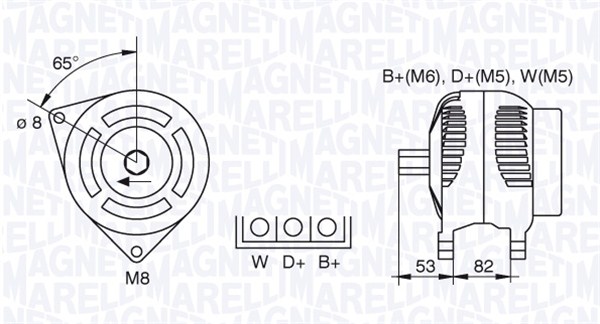 ALTERNATORE (SENZA PULEGGIA) PERKINS MOT