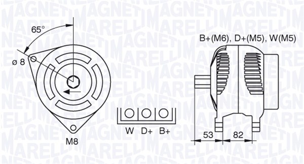 ALTERNATORE (SENZA PULEGGIA) PERKINS MOT