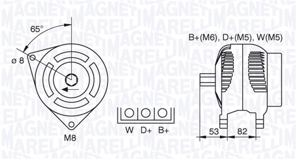 ALTERNATORE (SENZA PULEGGIA) PERKINS MOT