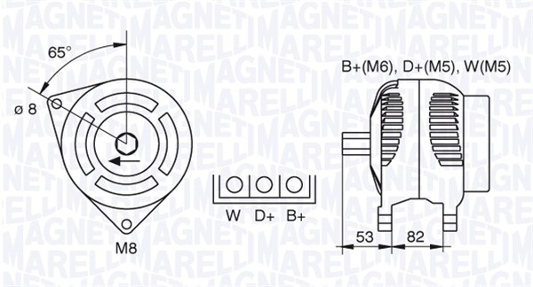 ALTERNATORE (SENZA PULEGGIA) PERKINS MOT