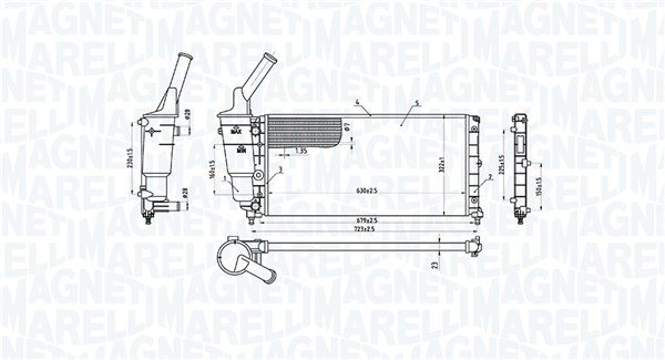 MARELLI RADIATORE LANCIA Y (840_)