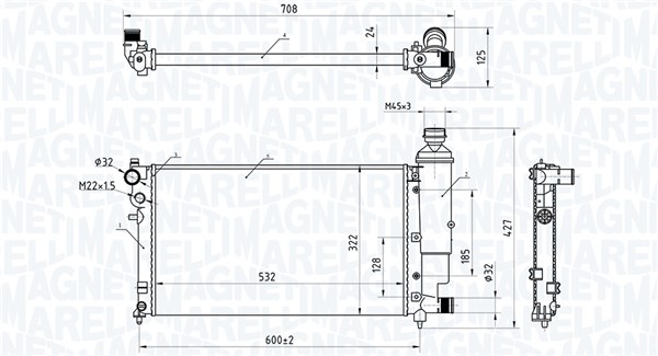 MARELLI RADIATORE CITROEN SAXO