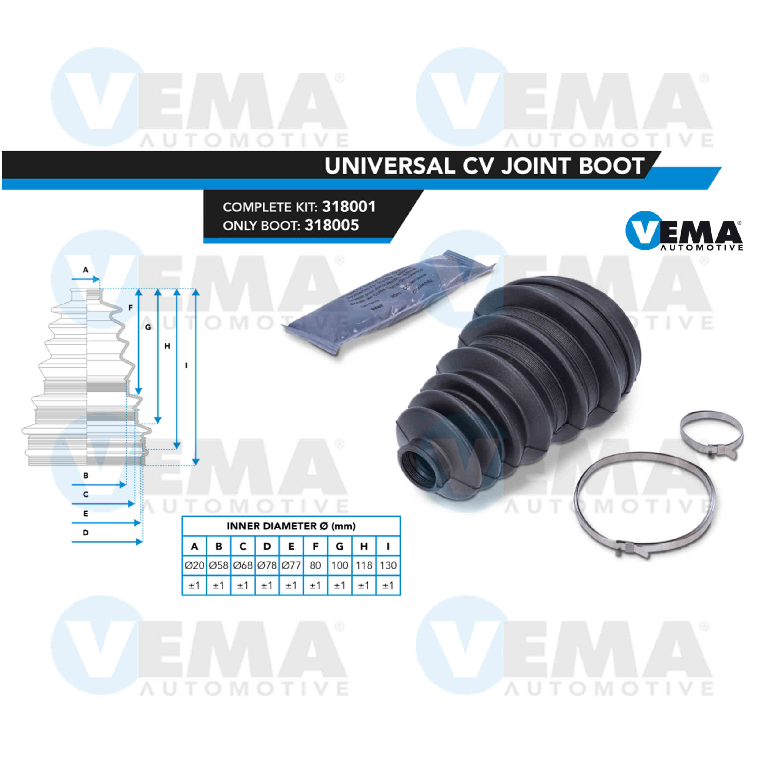 VEMA CUFFIA UNIVERSALE PER AUTOVEICOLI