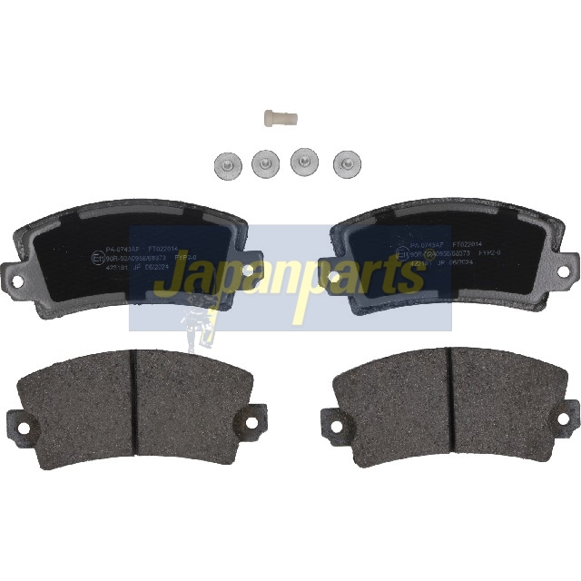 Pastiglie freno JAPANPARTS PA-0743AF