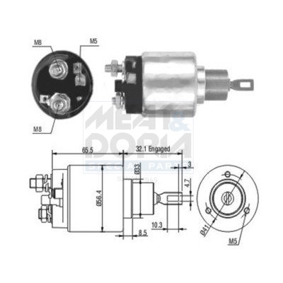 Elettromagnete, motore d'avviamento MEAT & DORIA 46003