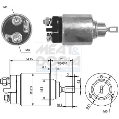Elettromagnete, motore d'avviamento MEAT & DORIA 46006