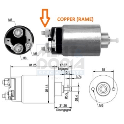 Elettromagnete, motore d'avviamento MEAT & DORIA 46007