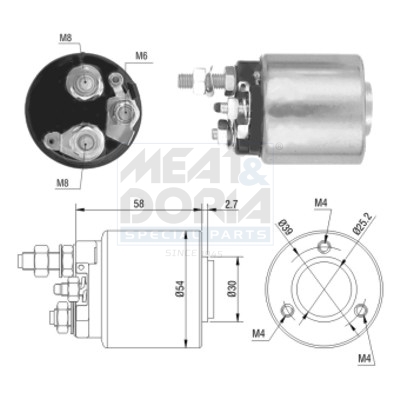 Elettromagnete, motore d'avviamento MEAT & DORIA 46008